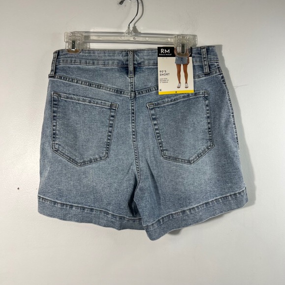 Womens Rebecca Minkoff 90s Short High Rise Relaxed Fit 5" Inseam Blue 8 NWT - Picture 2 of 11